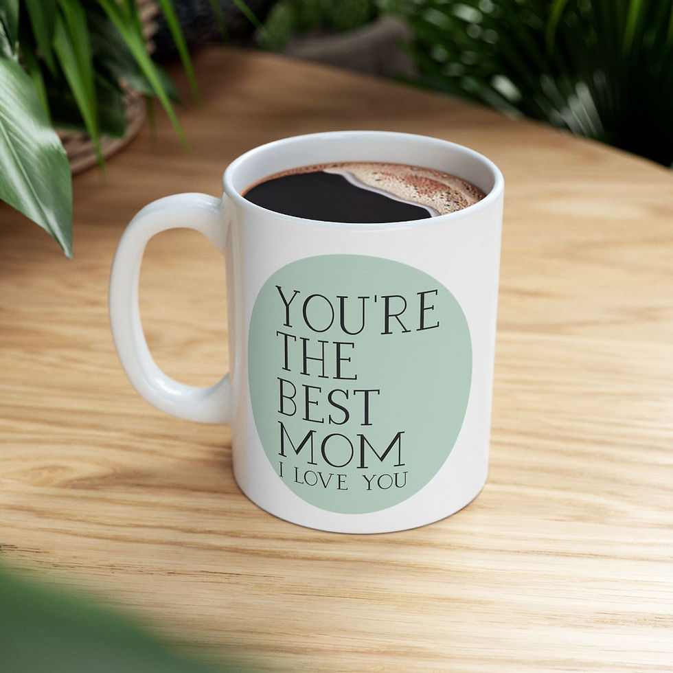 Thumbnail: Cute Ceramic Mug for Coffee Lovers, Gift for Mom, Tea Cup, 11oz