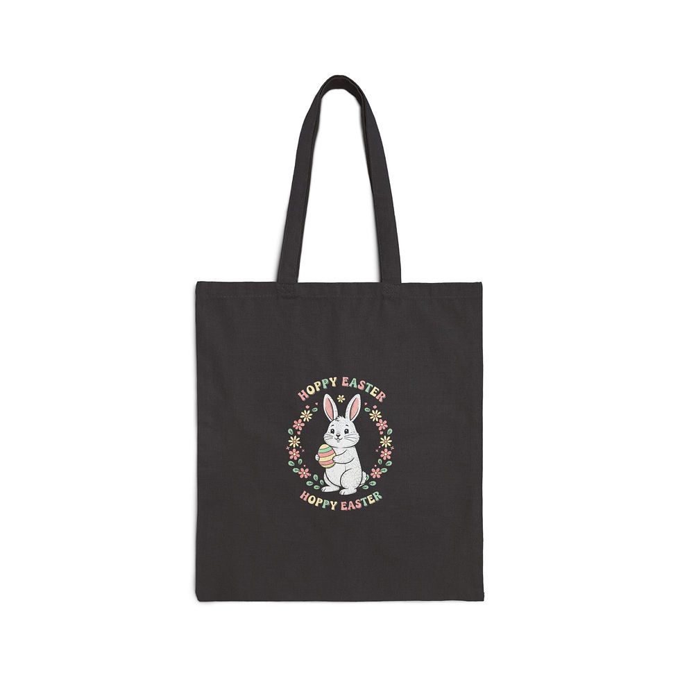 Thumbnail: Bunny Wreath Tote, Easter Bunny Aesthetic, Pastel Spring Cottagecore