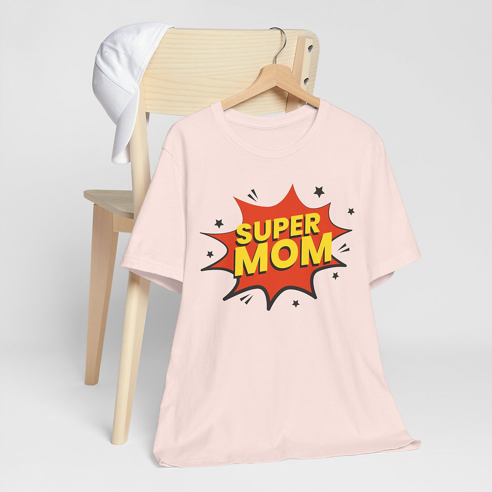 Thumbnail: Super Mom Comic Graphic Tee — Mother's Day Gift Shirt