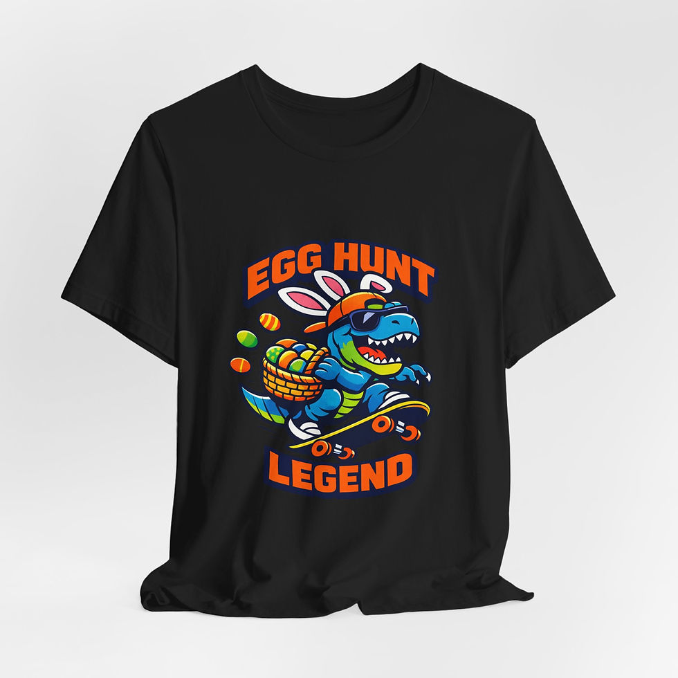 Thumbnail: Egg Hunt Legend Tee | boys Easter shirt, dinosaur egg graphic
