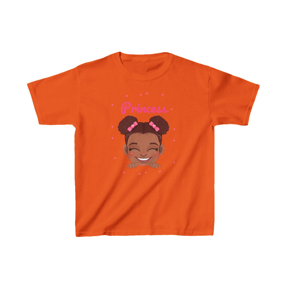 Thumbnail: Princess Tee, Cute, Black Girl Magic, Kids Heavy Cotton™ Tee