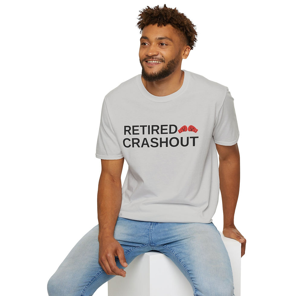 Thumbnail: Retired Crashout Softstyle Tee, Red Boxing Gloves, Crash out Tee, Funny