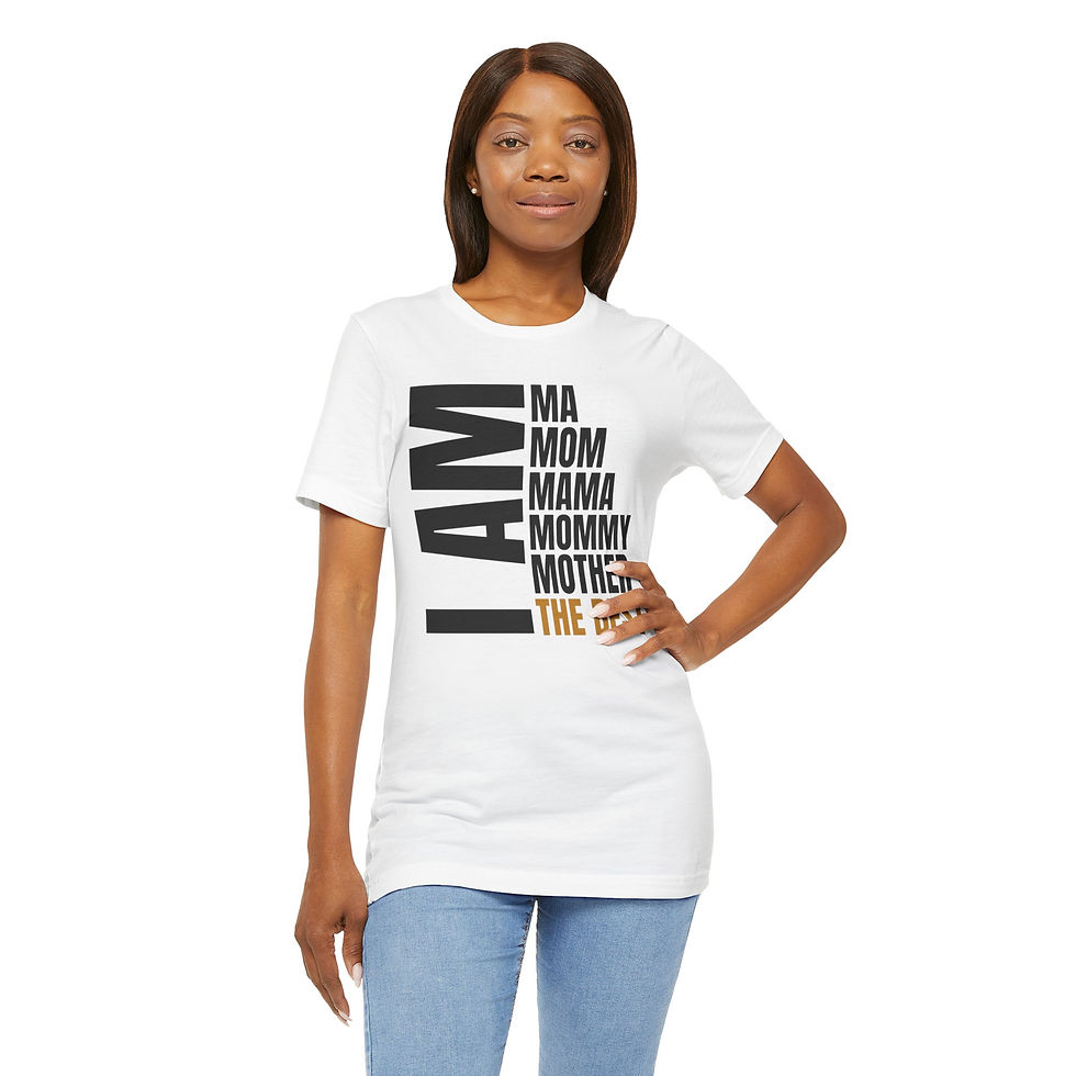 Thumbnail: Best Mom Unisex Short Sleeve Tee - I AM Mama, Mommy, Mother Design
