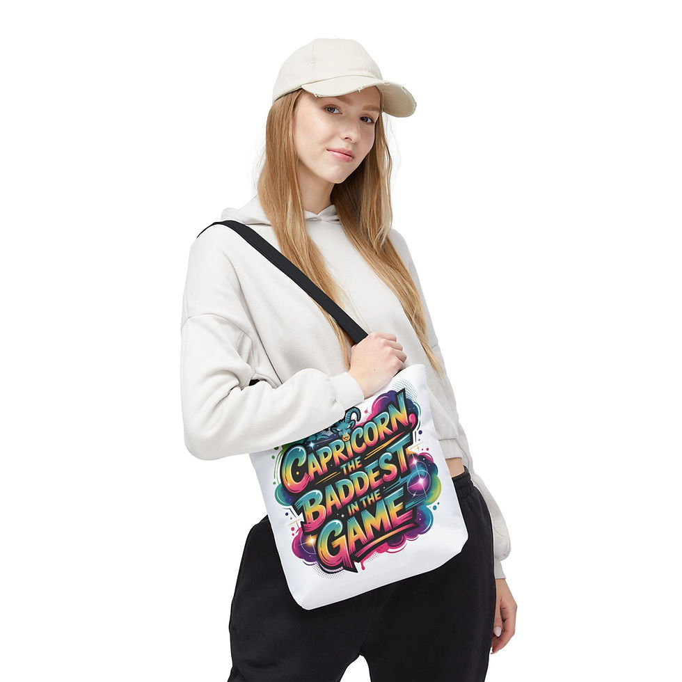 Thumbnail: Capricorn Tote Bag - The Baddest in the Game, Zodiac Gift