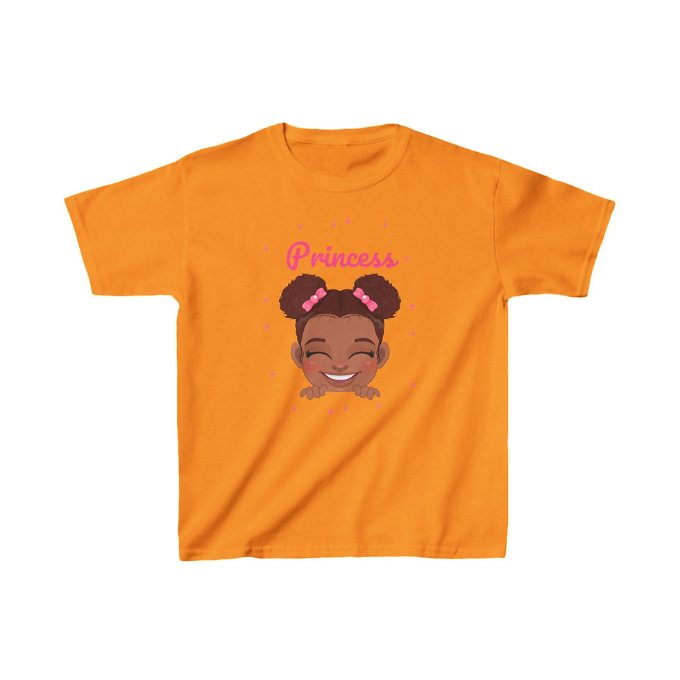 Thumbnail: Princess Tee, Cute, Black Girl Magic, Kids Heavy Cotton™ Tee