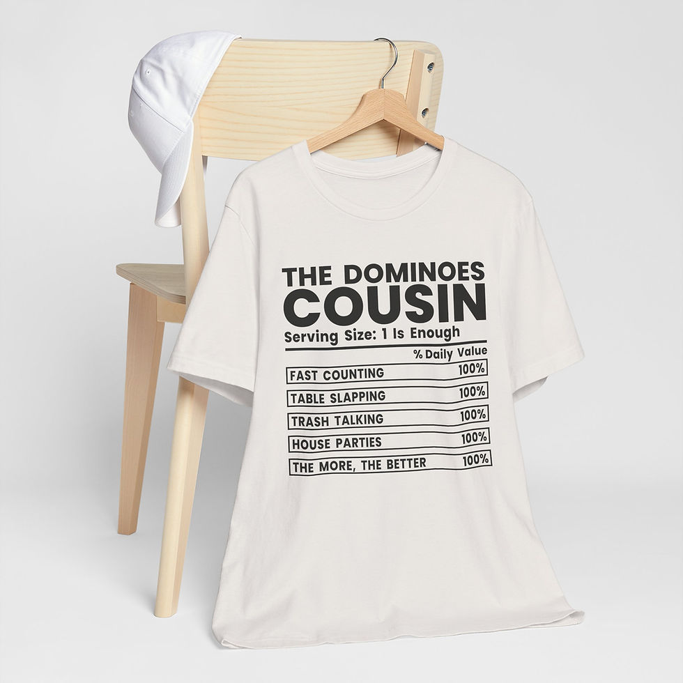 Thumbnail: Dominoes Cousin Tee — Funny Family Game Night T-Shirt