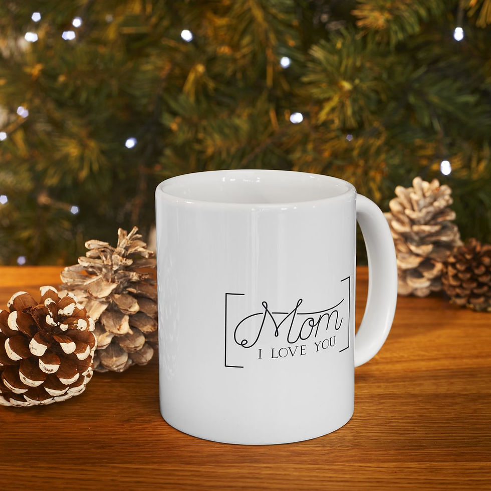 Thumbnail: Cute Ceramic Mug for Coffee Lovers, Gift for Mom, Tea Cup, 11oz
