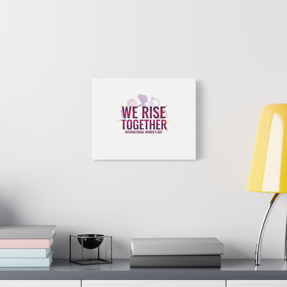 Thumbnail: We Rise Together Canvas | International Women's Day, feminist slogan graphic