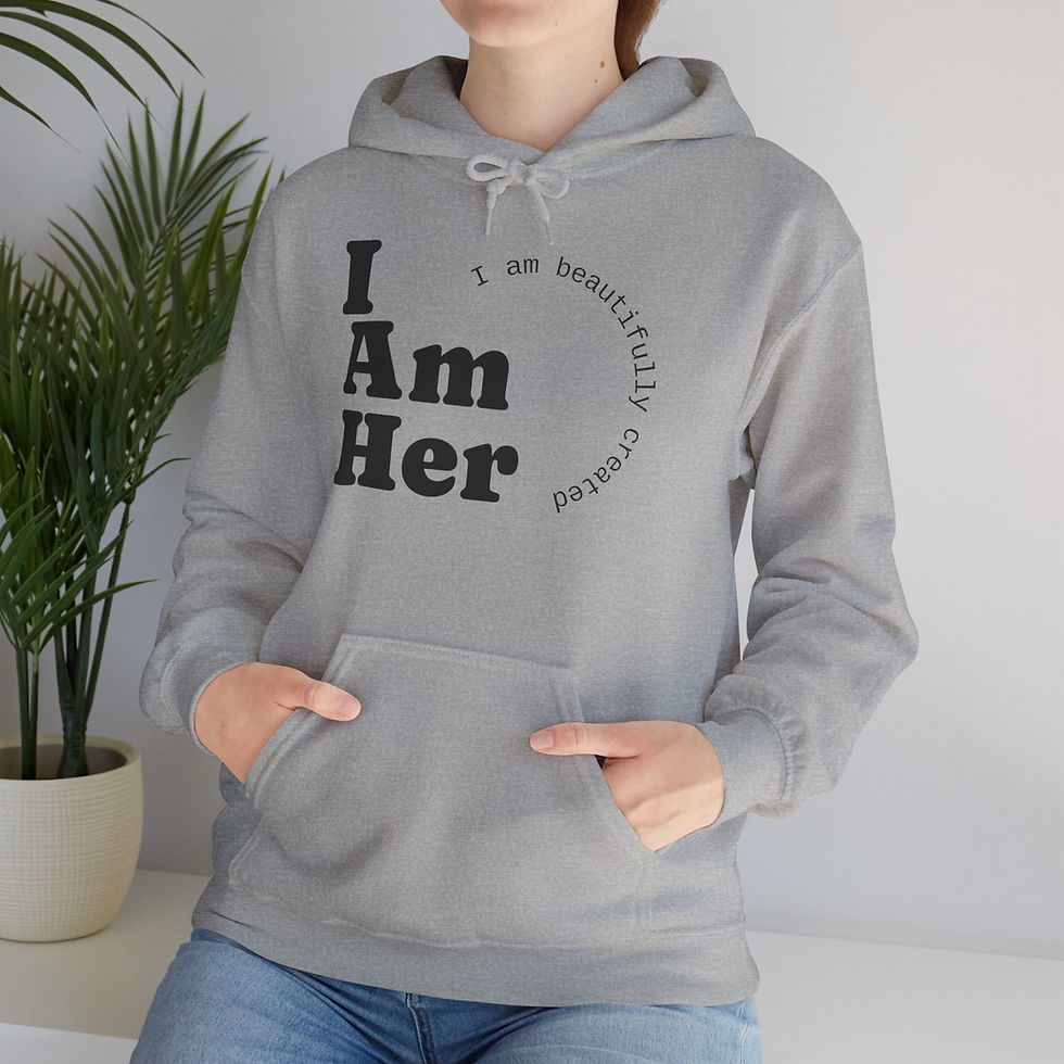 Thumbnail: I Am Her Hoodie — Empowering Black Woman Portrait Sweatshirt