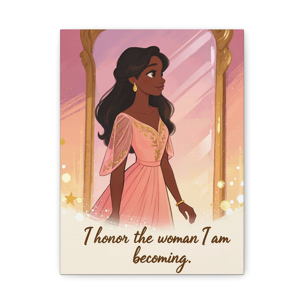 Thumbnail: Inspirational Canvas Wall Art — "I Honor the Woman I Am Becoming"