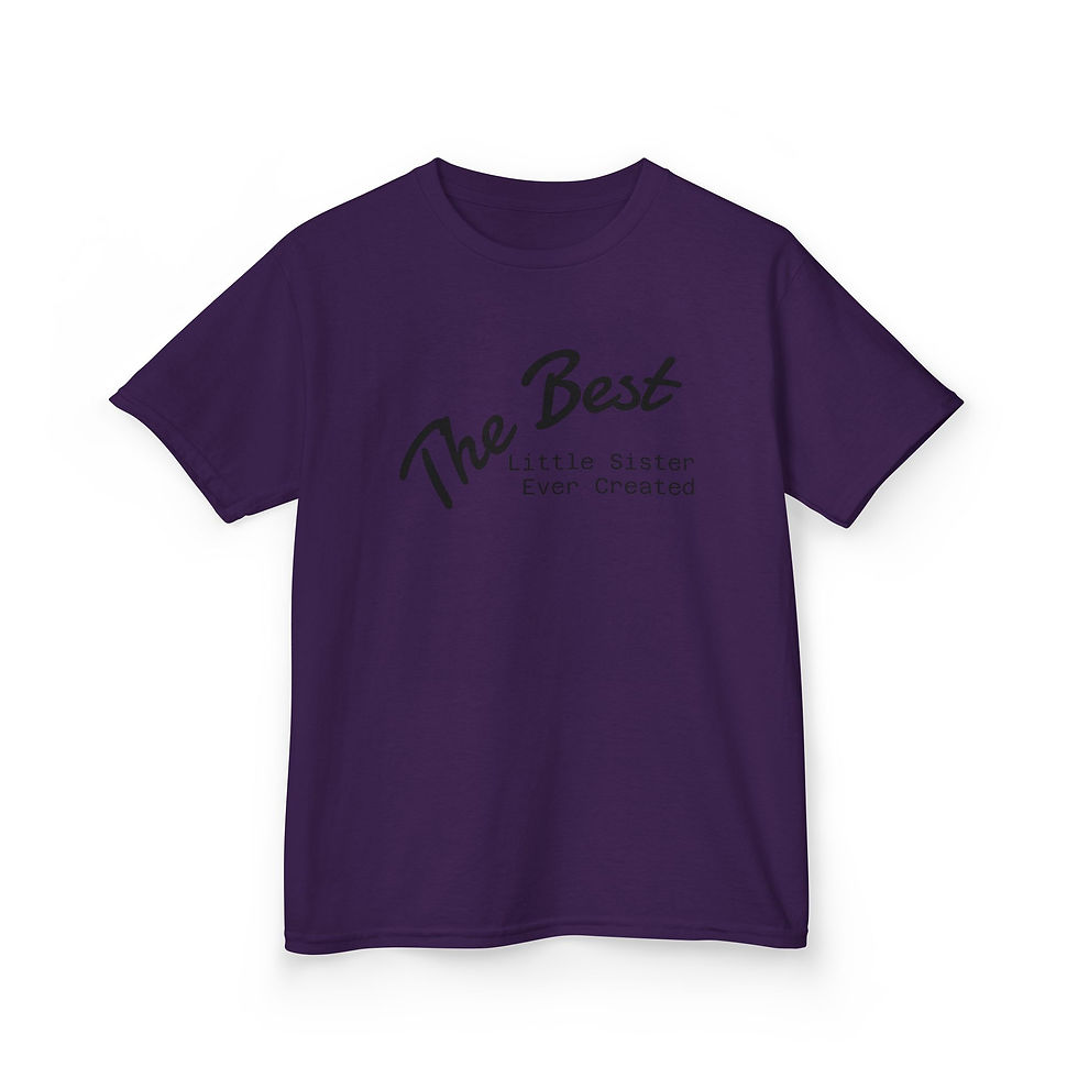 Thumbnail: Kids Tee — "The Best Little Sister Ever Created" Cute Sibling Gift