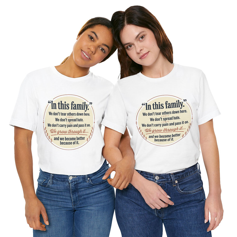 Thumbnail: "In This Family" Inspirational Family T‑Shirt — Uplifting Home Rules Tee