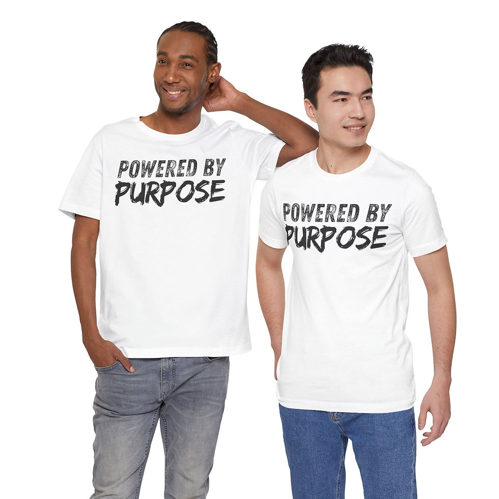 Thumbnail: Powered By Purpose T-Shirt – Inspirational Motivational Tee