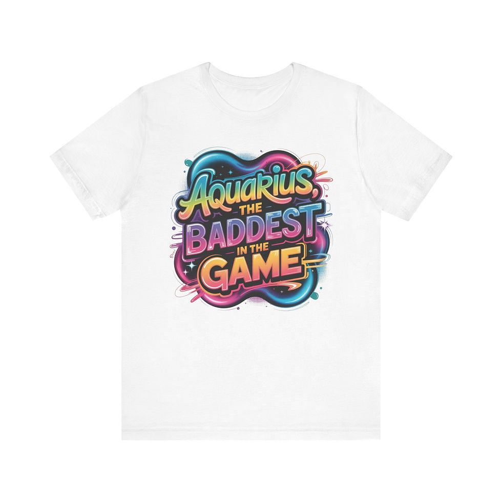 Thumbnail: Aquarius Badass Unisex Tee | Astro Lover Gift, Zodiac Sign Shirt,  Trendy Graphi