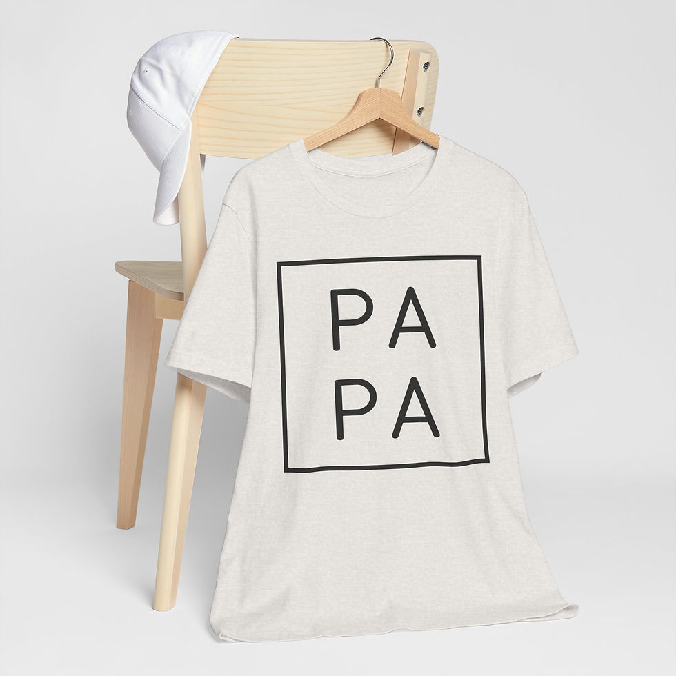 Thumbnail: Papa Square Graphic Tee — Minimalist Father’s Day T‑Shirt
