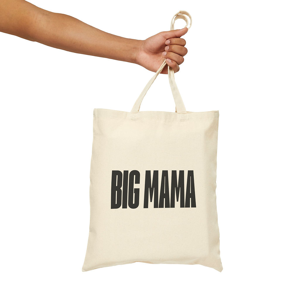 Thumbnail: Big Mama Cotton Canvas Tote — 'I Have Places to Go & People to See' 