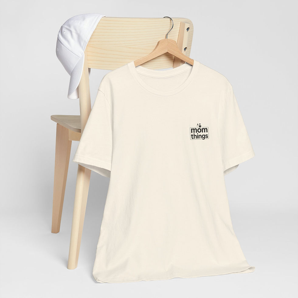 Thumbnail: Mom Things Minimal Pocket T‑Shirt — Cute Mom Life Graphic Tee