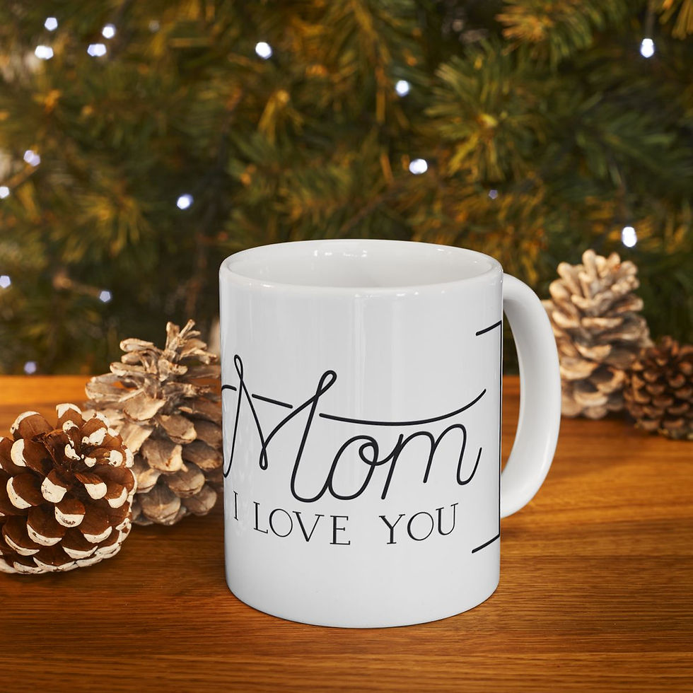Thumbnail: Cute Ceramic Mug for Coffee Lovers, Gift for Mom, Tea Cup, 11oz