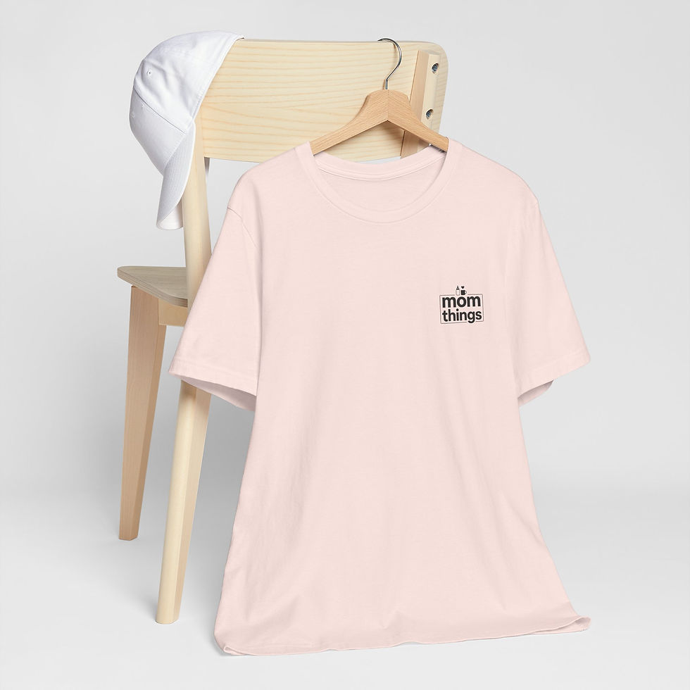 Thumbnail: Mom Things Minimal Pocket T‑Shirt — Cute Mom Life Graphic Tee