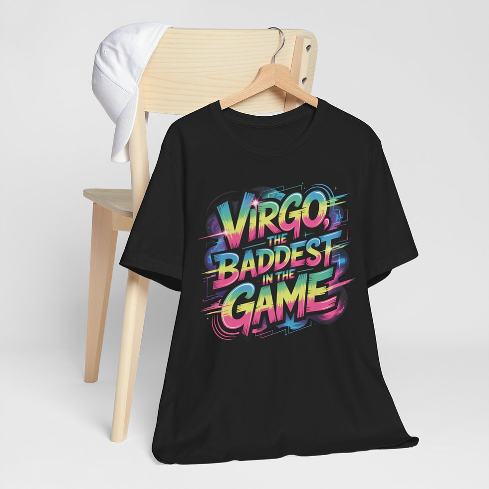 Thumbnail: Vibrant Virgo Graphic Tee - Unisex Short Sleeve, Zodiac T-Shirt, Astrology Gift