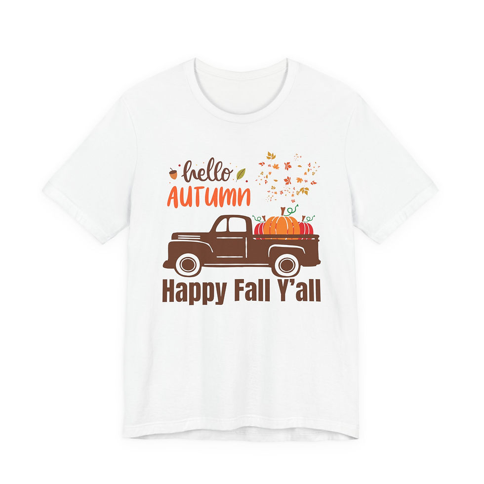 Thumbnail: Autumn Vibes Unisex Tee - Perfect for Fall, Thanksgiving, Pumpkin Season