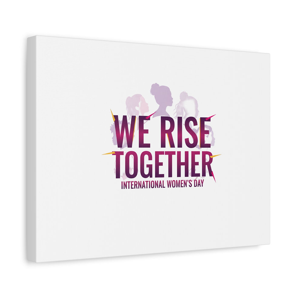 Thumbnail: We Rise Together Canvas | International Women's Day, feminist slogan graphic