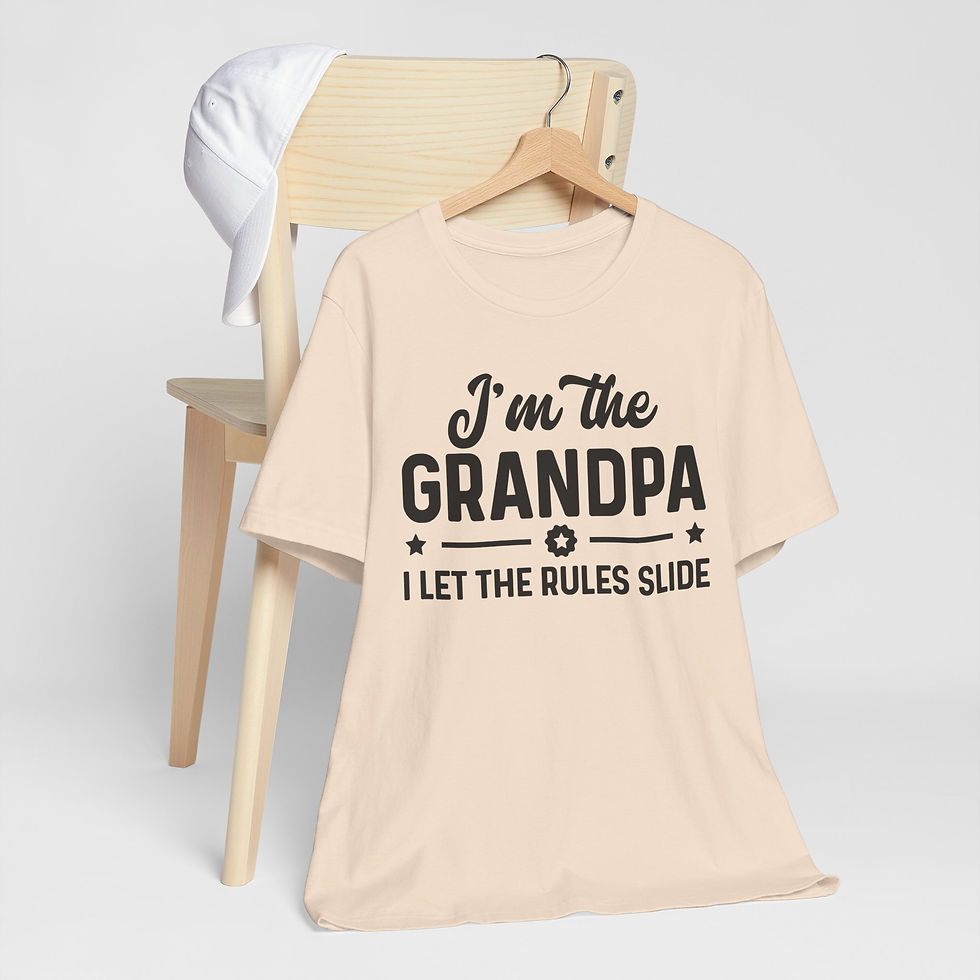 Thumbnail: Grandpa T-Shirt - "I'm the Grandpa I Let the Rules Slide" Funny Father's Day Tee