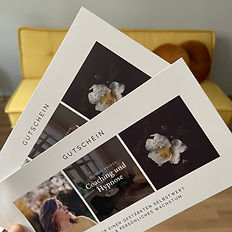 Schön gestalteter Gutschein für Coaching, Hypnose und Workshops in Leipzig