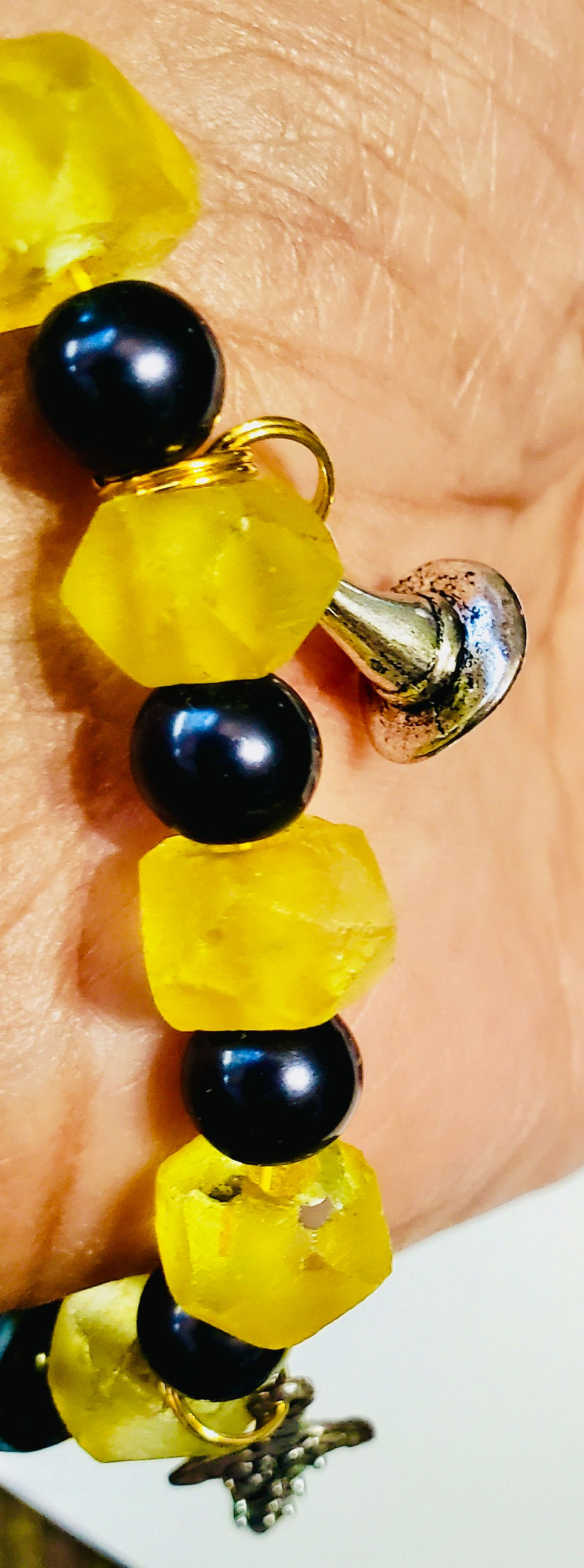 Thumbnail: Witches, Wizards, Spells & Medieval Times Yellow/Black Beaded Bracelet