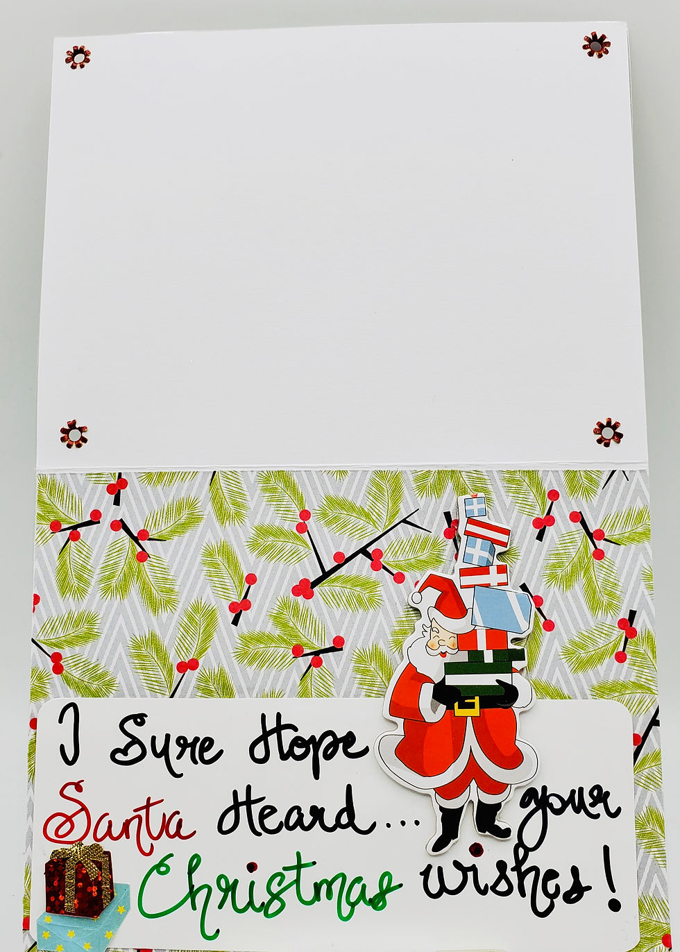 Thumbnail: 2 Holiday Cards: Holiday Hugs and Mistletoe Kisses/Happy Holidays Tis The Season