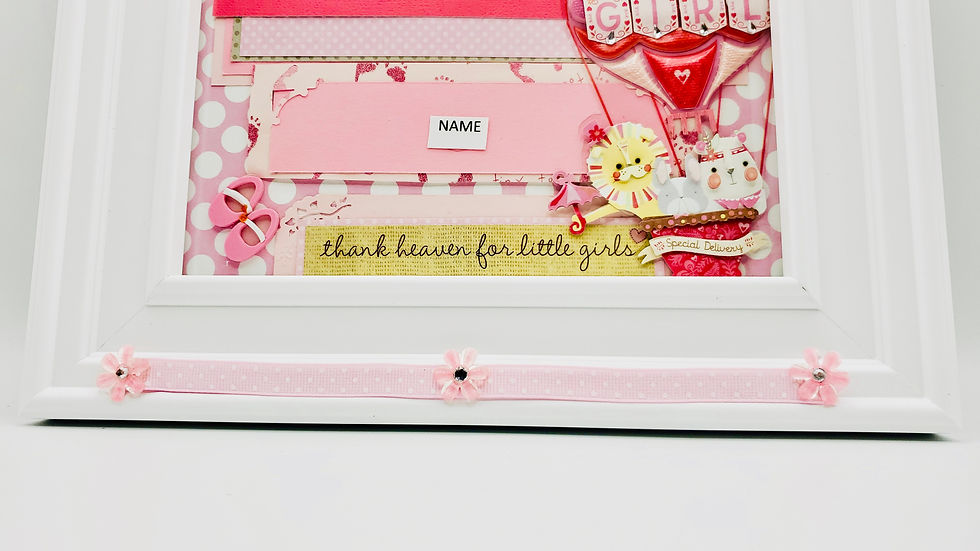Thumbnail: Thank Heaven for Little Girls Beautiful BabyGirl Scrapbooking Framed Design Gift
