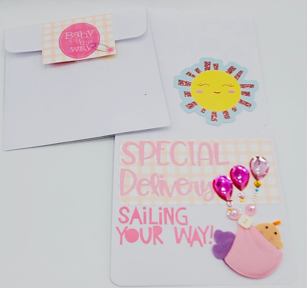 Thumbnail: 2 Baby Girl Cards/It's A Baby Girl Congratulations/Baby Girl Sweet Baby.Eat.Slee