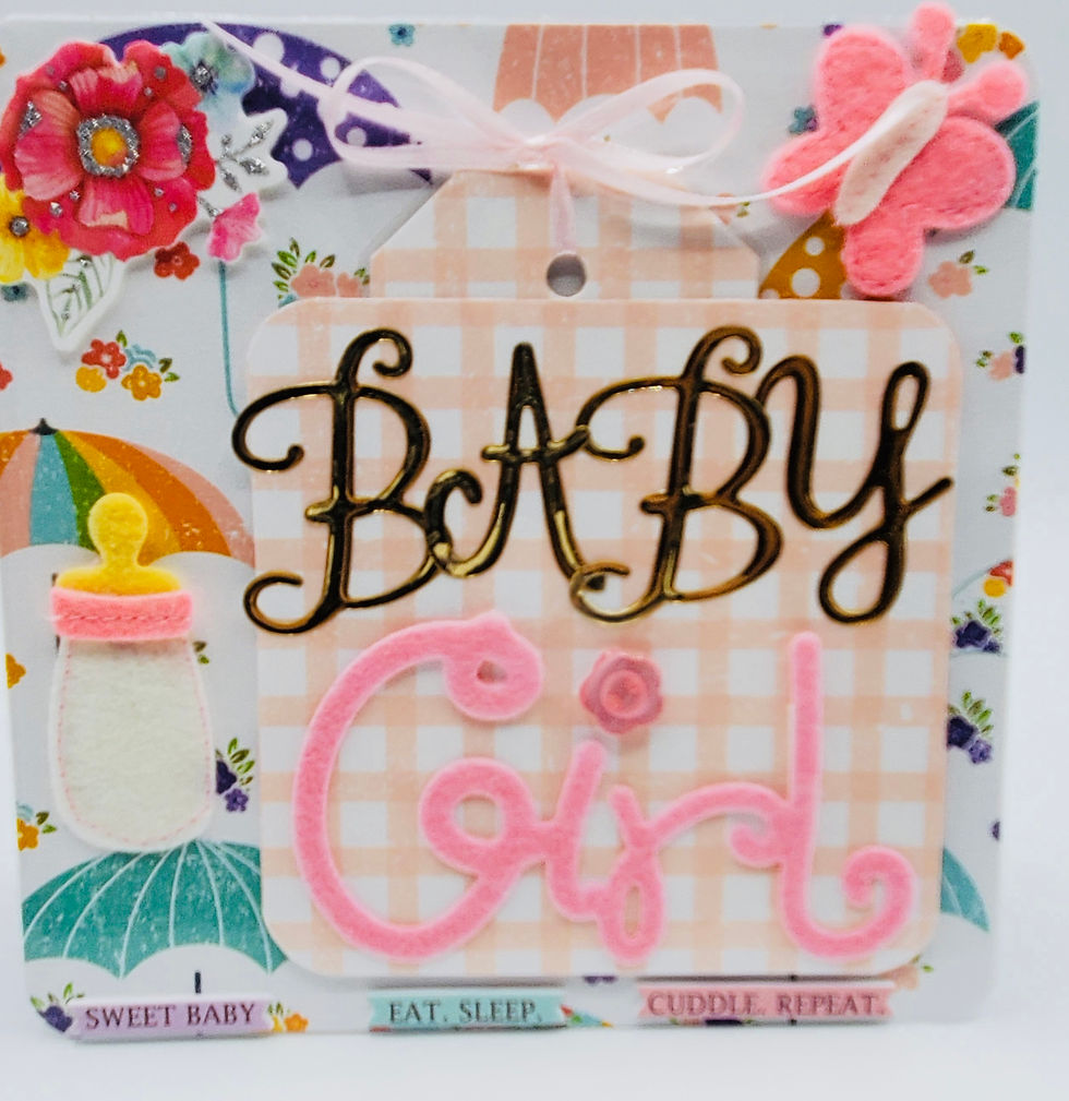 Thumbnail: 2 Baby Girl Cards/It's A Baby Girl Congratulations/Baby Girl Sweet Baby.Eat.Slee