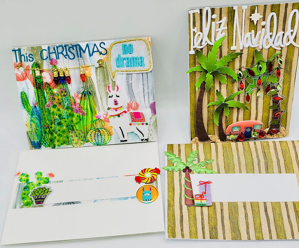 Thumbnail: 2 Warm Holiday Cards: Feliz Navidad/This Christmas No Drama Llama w/Cactus