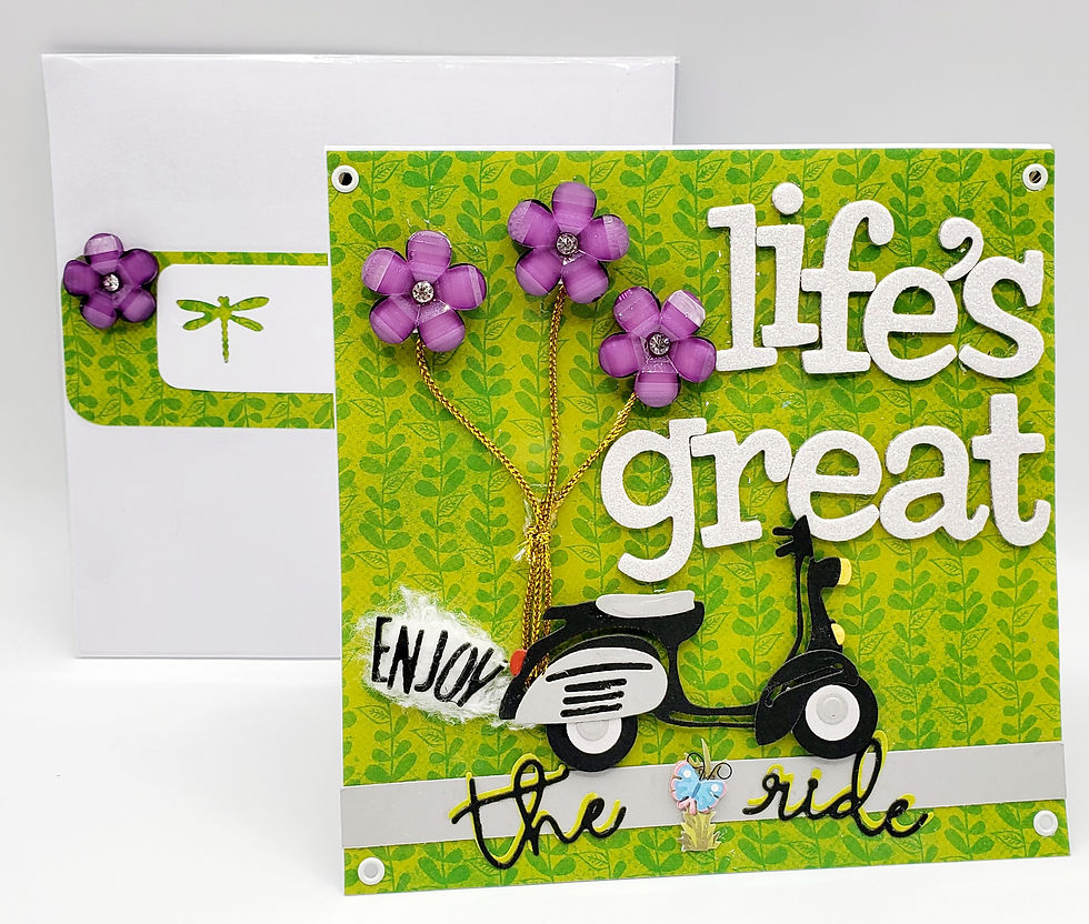 Thumbnail: 2 Enjoy The Ride Cards: Blessings Filled With Love/Life Is Great Enjoy The Ride