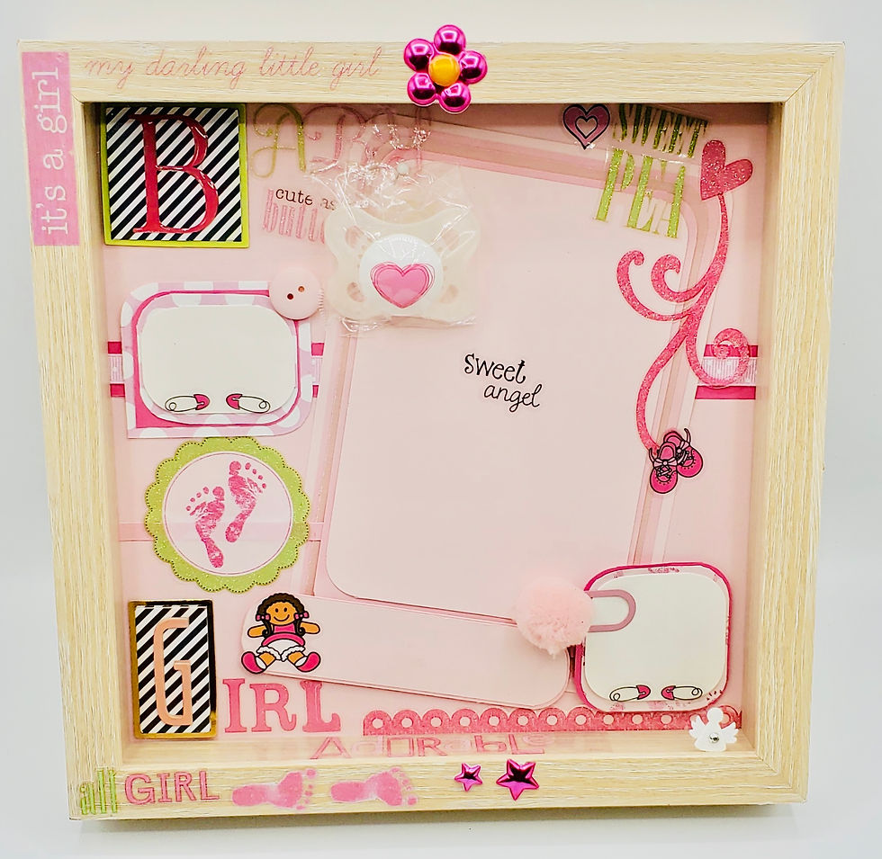 Thumbnail: All Girl - My Darling Little Girl Sweet Angel Scrapbooking Framed Design Gift