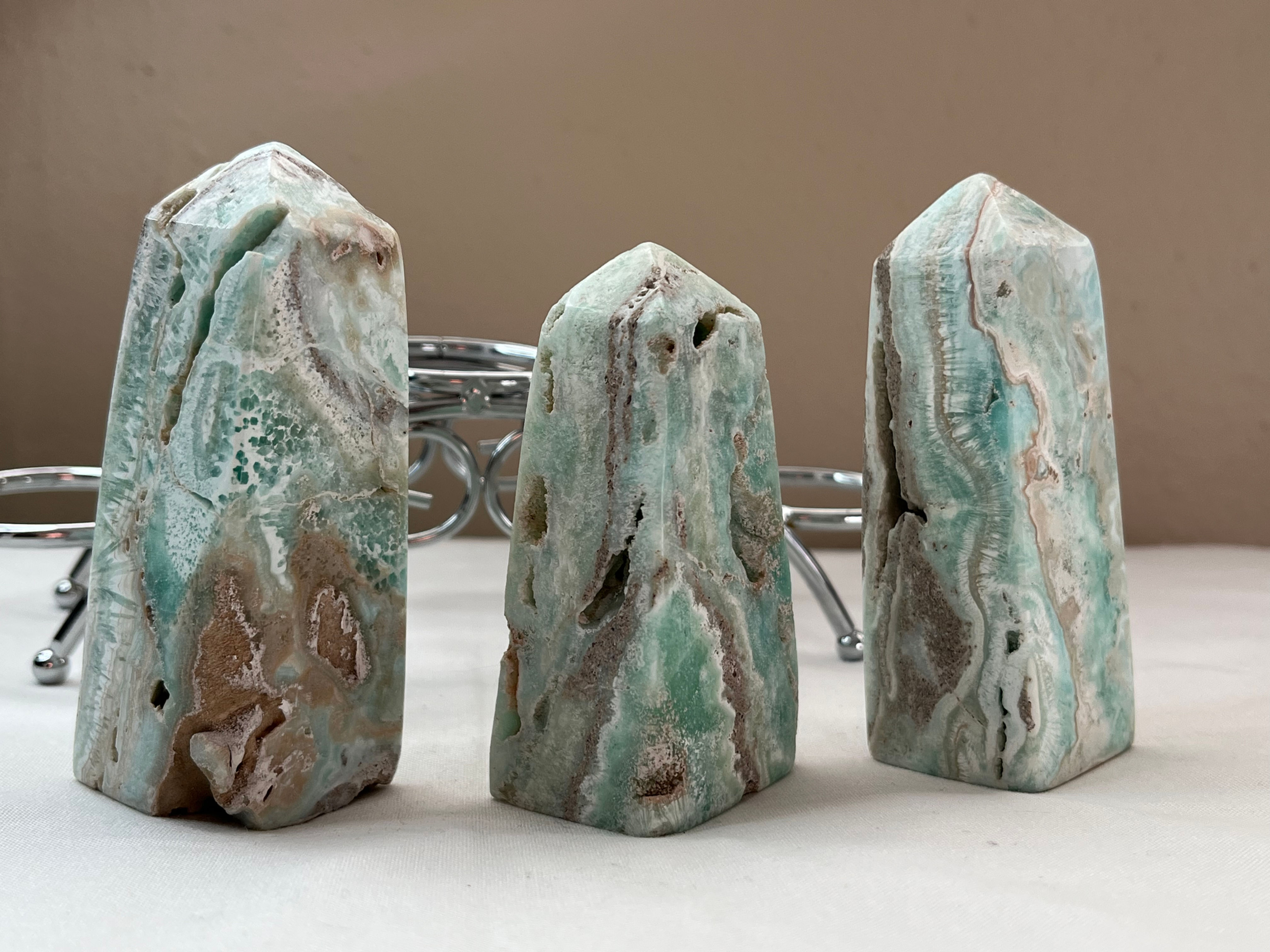 Caribbean Blue Calcite 3inch Point