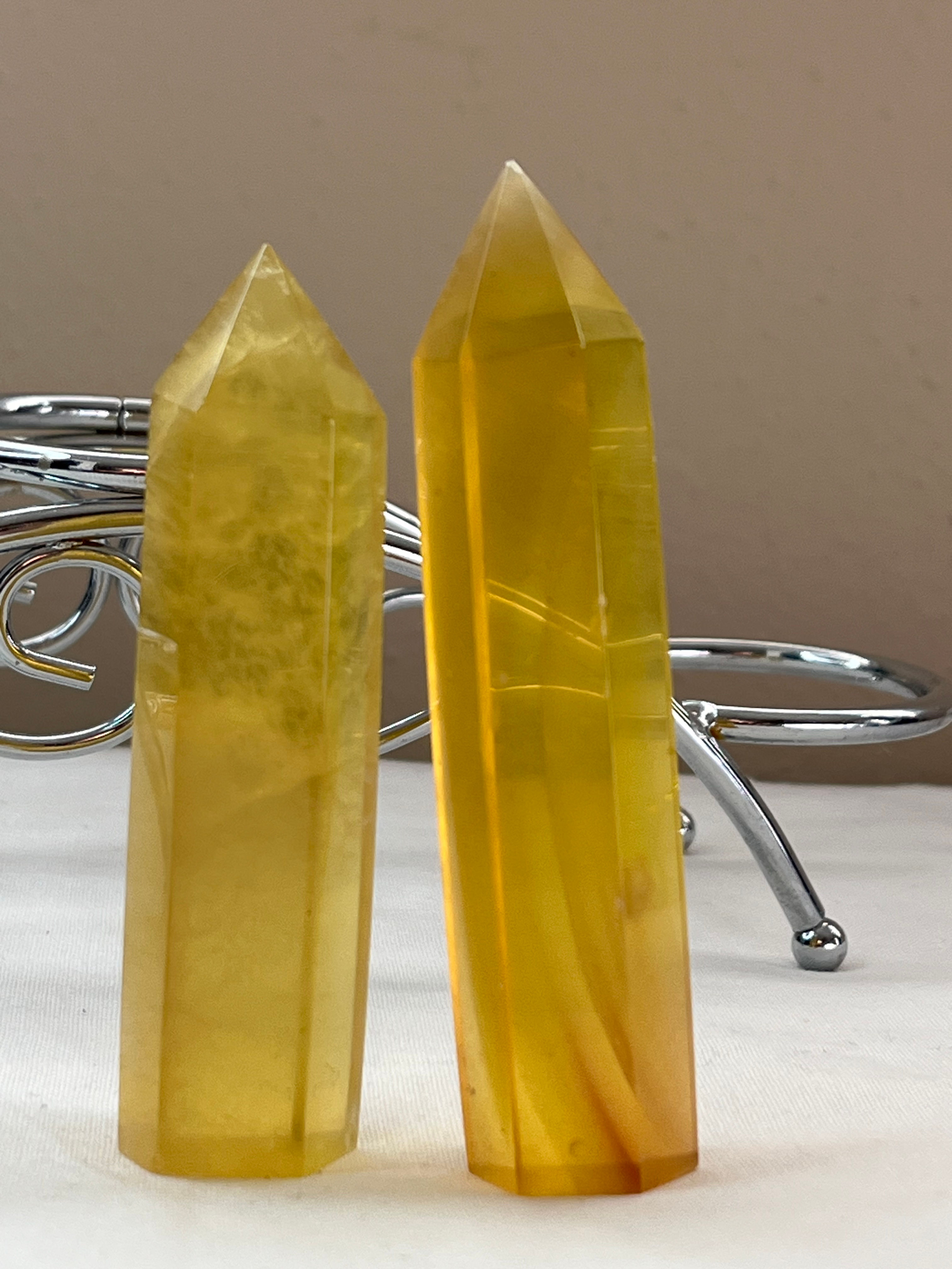 Yellow Fluorite 3inch Point