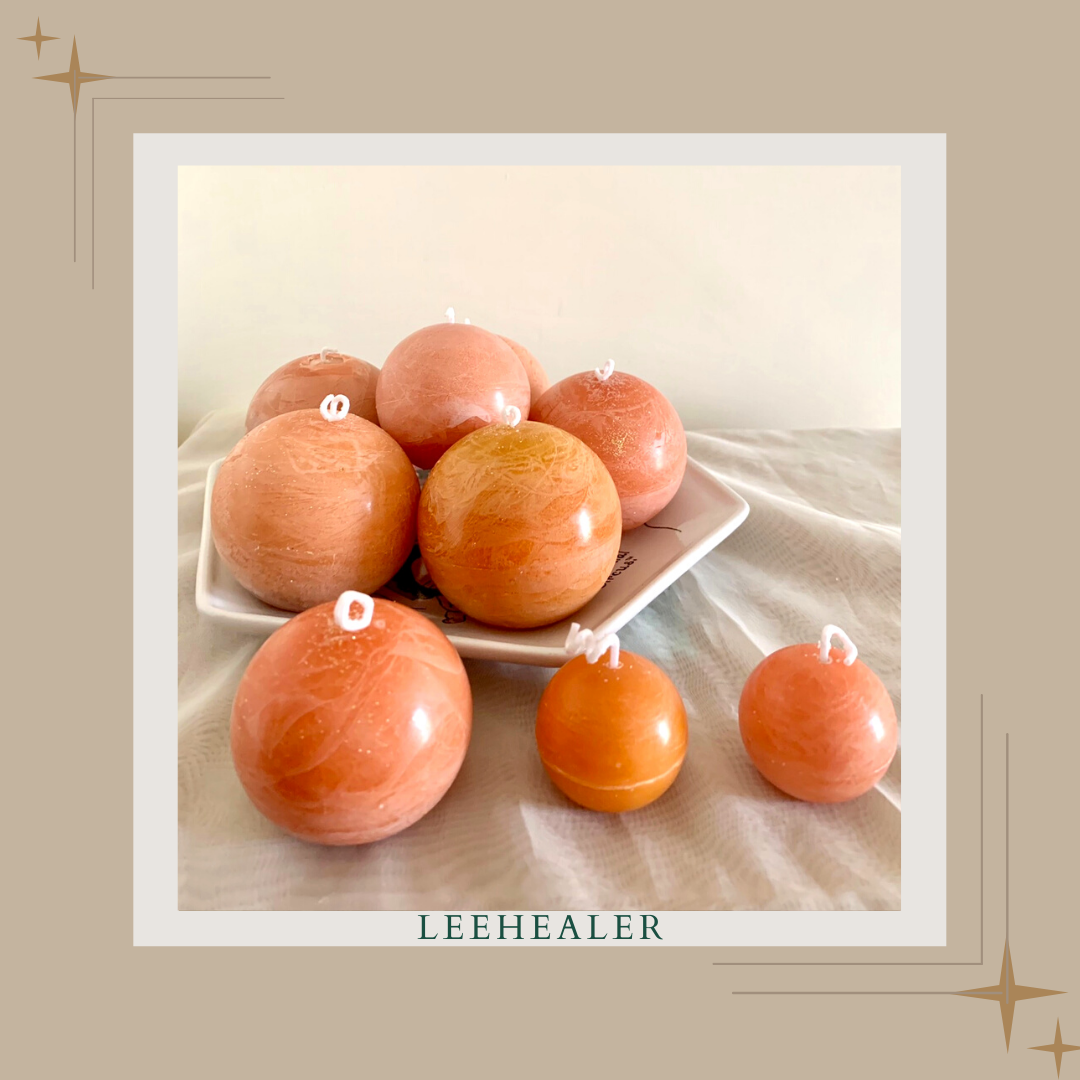 活力橘星球蠟燭