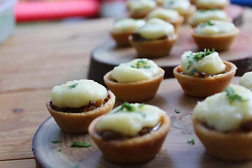 Wedding canapes mini shepherd's pies
