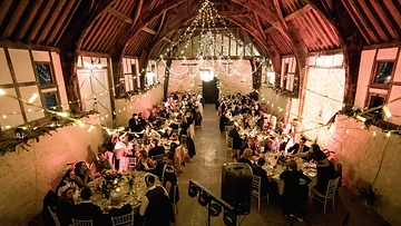 Wedding breakfast in a barn