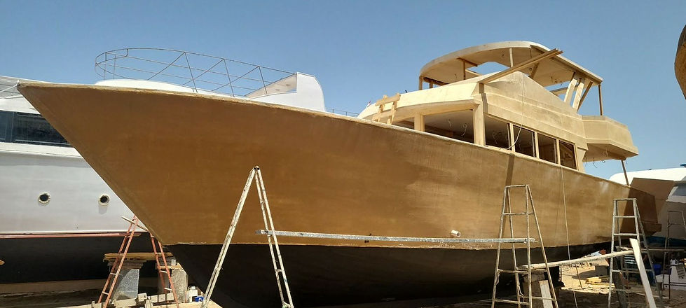 Aqabawi boat under building