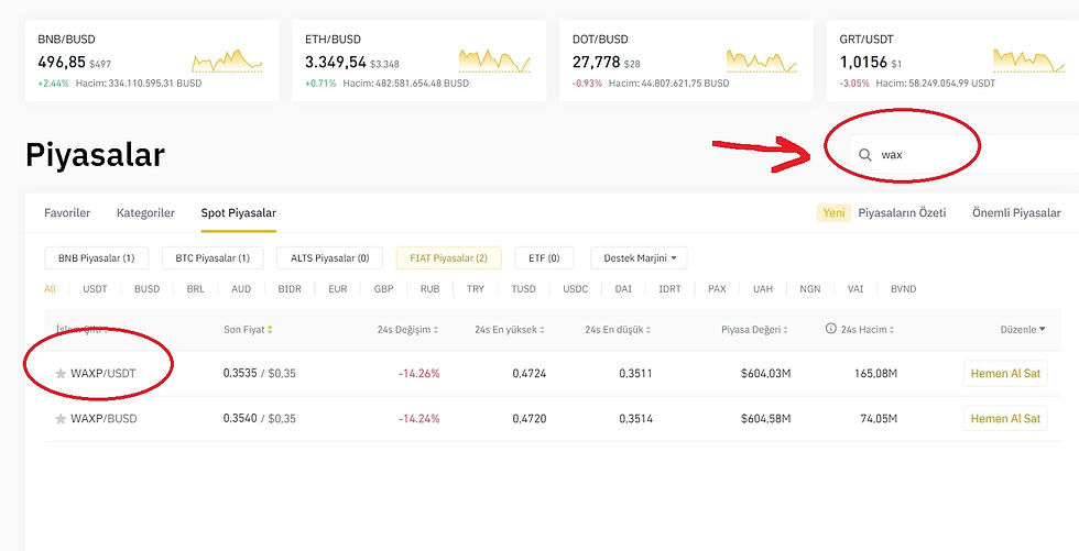 Wax ( Waxp) Coin nasıl satın alınır