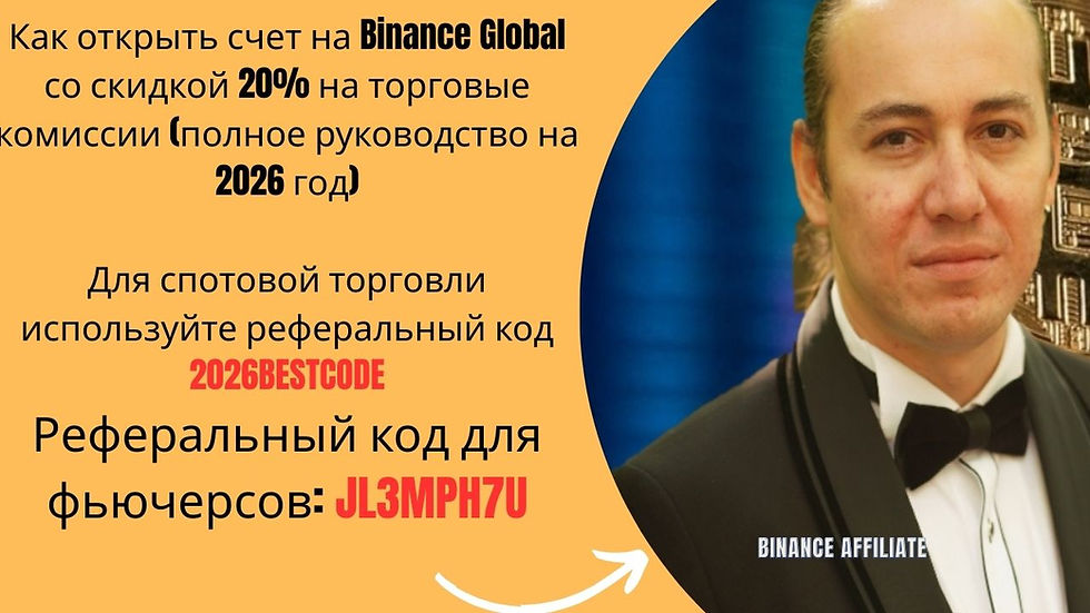 Как открыть счет в Binance Global со скидкой 20% на торговые комиссии (полное руководство на 2026 год)