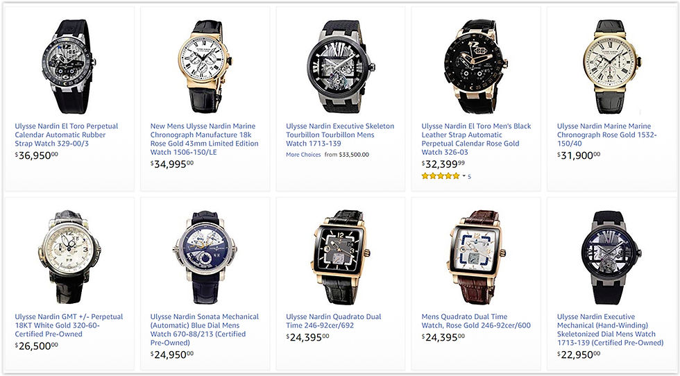 Ulysse Nardin luxury watches for men price list