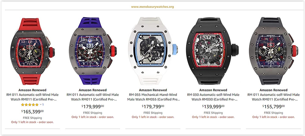 Top 8 Richard Mille Watches On Amazon For The New Year 2020