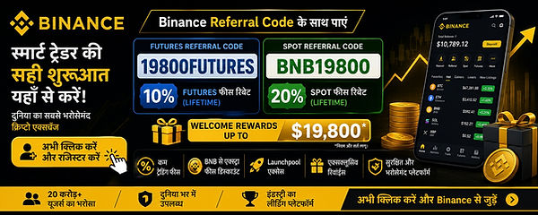 बाइनेंस रेफरल कोड 19800FUTURES और BNB19800