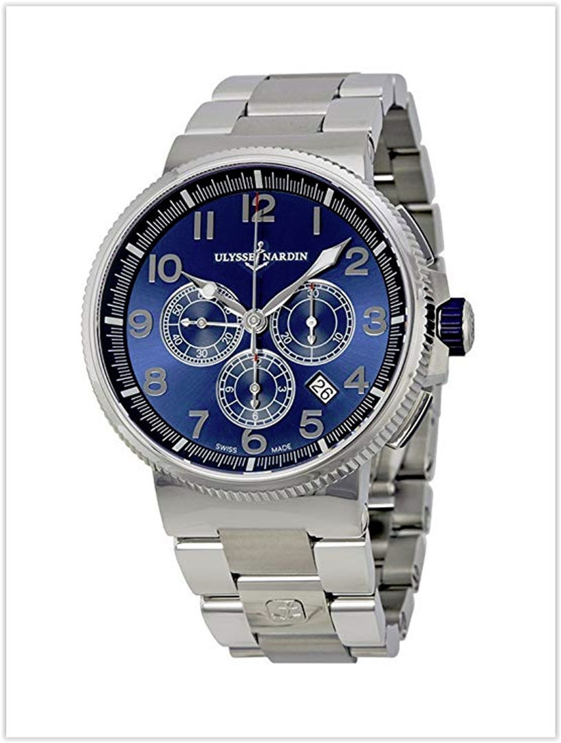 Ulysse Nardin Marine Chronograph Metallic Blue Dial Stainless Steel Men's Watch Price