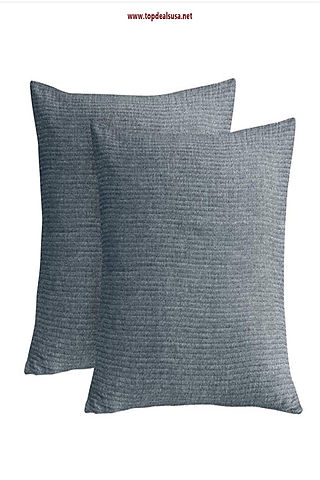 Cotton Pack of 2 Throw Pillow Cover Yarn Dyed
