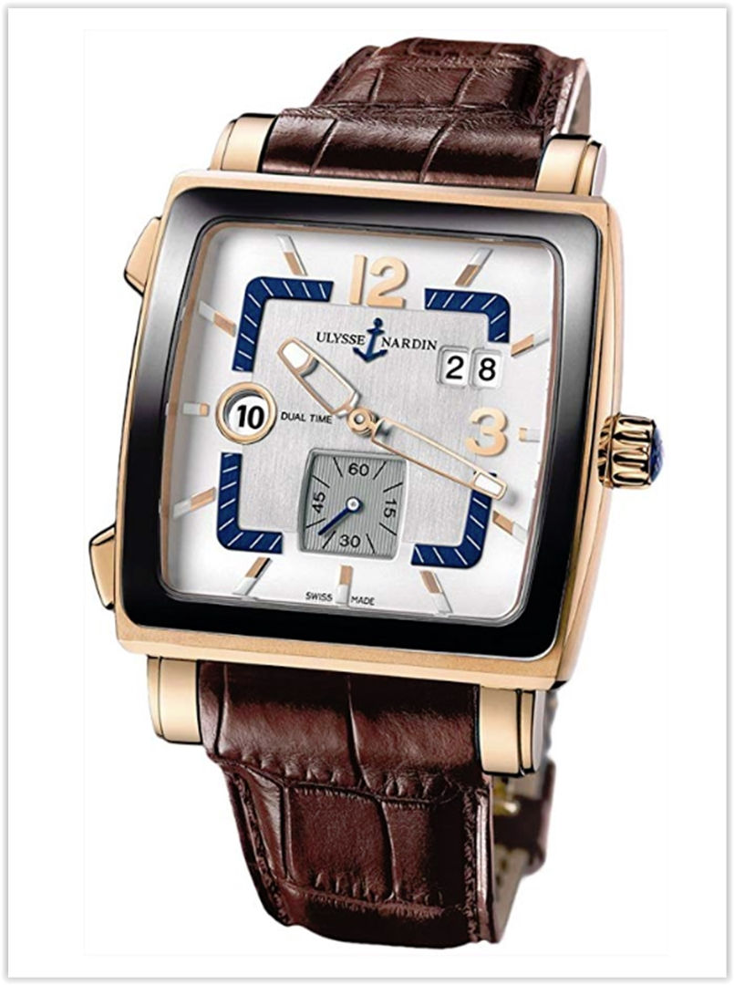 Ulysse Nardin Quadrato Dual Time Rose Gold Men's Watch Price
